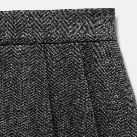 ZARA WOMAN COLLECTION BOX PLEATED MIDI SKIRT - Picture 7 of 8